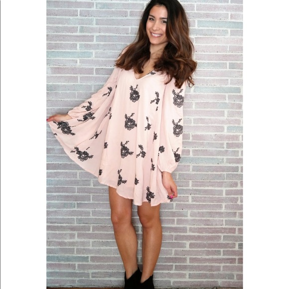 Free People Pink Gauze Emma Swing Dress - Picture 4 of 16